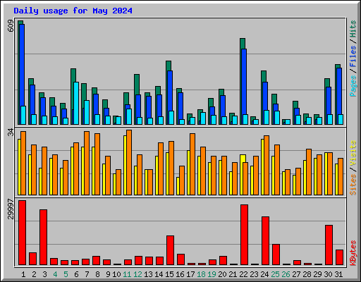 Daily usage for May 2024