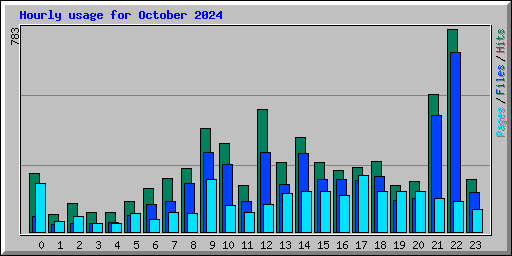 Hourly usage for October 2024