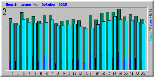 Hourly usage for October 2025
