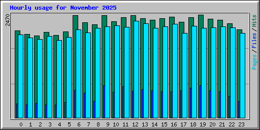 Hourly usage for November 2025