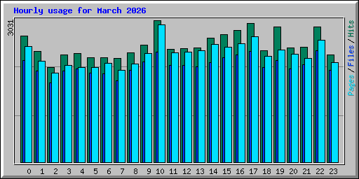 Hourly usage for March 2026
