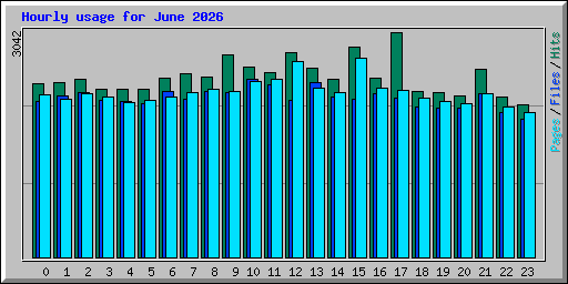 Hourly usage for June 2026